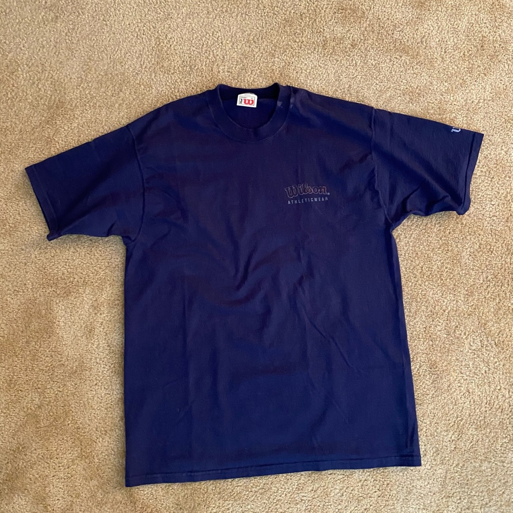 Mens Wilson Navy Tshirt vintage size XL